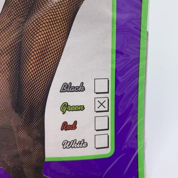 Womens Sexy Green Fishnet Tights Costume Cosplay Pantyhose Stocking One Size - Picture 2 of 7